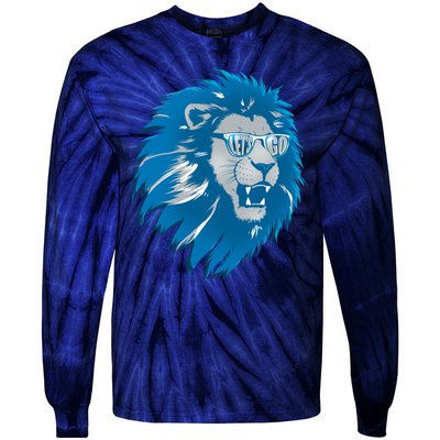 Lets Go Detroit Football Sports Fan Tie-Dye Long Sleeve Shirt