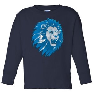 Lets Go Detroit Football Sports Fan Toddler Long Sleeve Shirt