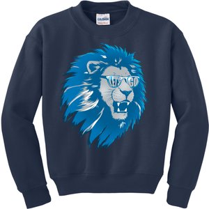 Lets Go Detroit Football Sports Fan Kids Sweatshirt