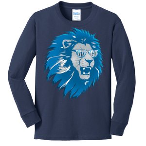 Lets Go Detroit Football Sports Fan Kids Long Sleeve Shirt