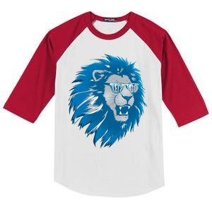 Lets Go Detroit Football Sports Fan Kids Colorblock Raglan Jersey