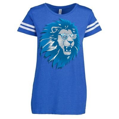 Lets Go Detroit Football Sports Fan Enza Ladies Jersey Football T-Shirt