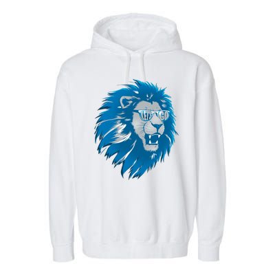 Lets Go Detroit Football Sports Fan Garment-Dyed Fleece Hoodie