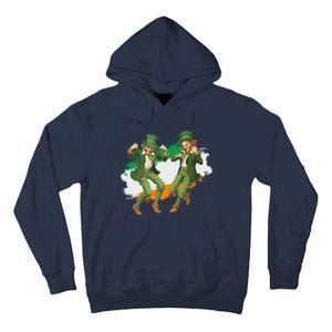 Leprechauns Gridd Dance St Patricks Day Irish Flag Tall Hoodie