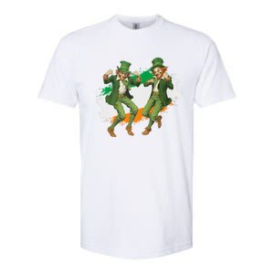 Leprechauns Gridd Dance St Patricks Day Irish Flag Softstyle CVC T-Shirt