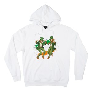 Leprechauns Gridd Dance St Patricks Day Irish Flag Hoodie