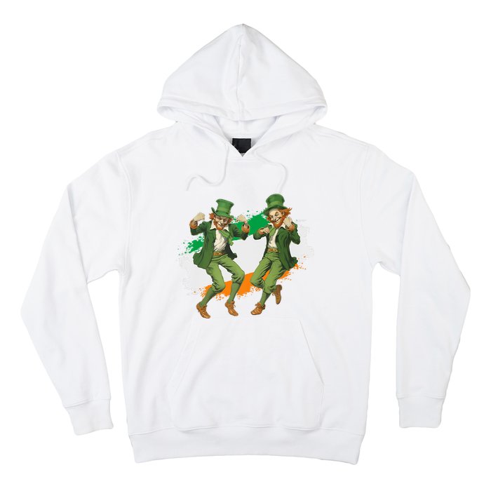 Leprechauns Gridd Dance St Patricks Day Irish Flag Hoodie