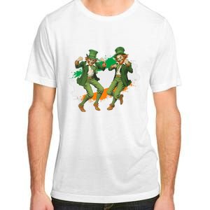 Leprechauns Gridd Dance St Patricks Day Irish Flag Adult ChromaSoft Performance T-Shirt