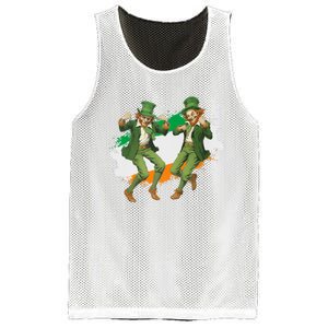 Leprechauns Gridd Dance St Patricks Day Irish Flag Mesh Reversible Basketball Jersey Tank