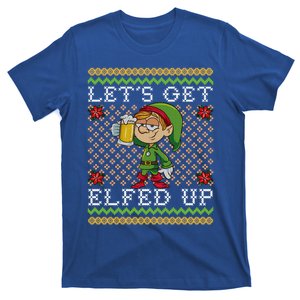 LetS Get Elfed Up Funny Ing Drunk Elf Ugly Christmas Gift T-Shirt