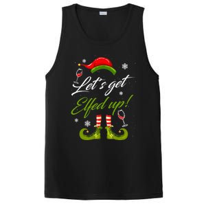 Let's Get Elfed Up Wine Drinking Christmas PosiCharge Competitor Tank