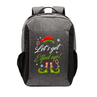 Let's Get Elfed Up Wine Drinking Christmas Vector Backpack