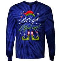 Let's Get Elfed Up Wine Drinking Christmas Tie-Dye Long Sleeve Shirt