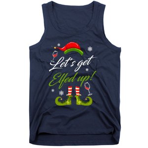 Let's Get Elfed Up Wine Drinking Christmas Tank Top