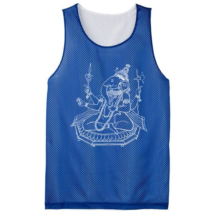 Lord Ganesha Elephant Head Vintage Gift Hindu Hinduism Yoga Gift Mesh Reversible Basketball Jersey Tank