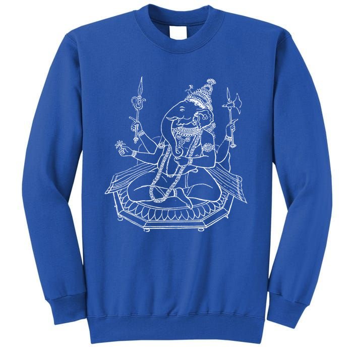 Lord Ganesha Elephant Head Vintage Gift Hindu Hinduism Yoga Gift Tall Sweatshirt