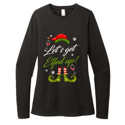 Lets Get Elfed Up Wine Ing Christmas Gift Womens CVC Long Sleeve Shirt