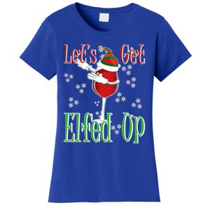 Let's Get Ed Up Christmas Dabbing Red Wine Glass Gift Cool Gift Women's T-Shirt