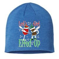 Let's Get Ed Up Christmas Dabbing Wine Beer Ing Gift Sustainable Beanie