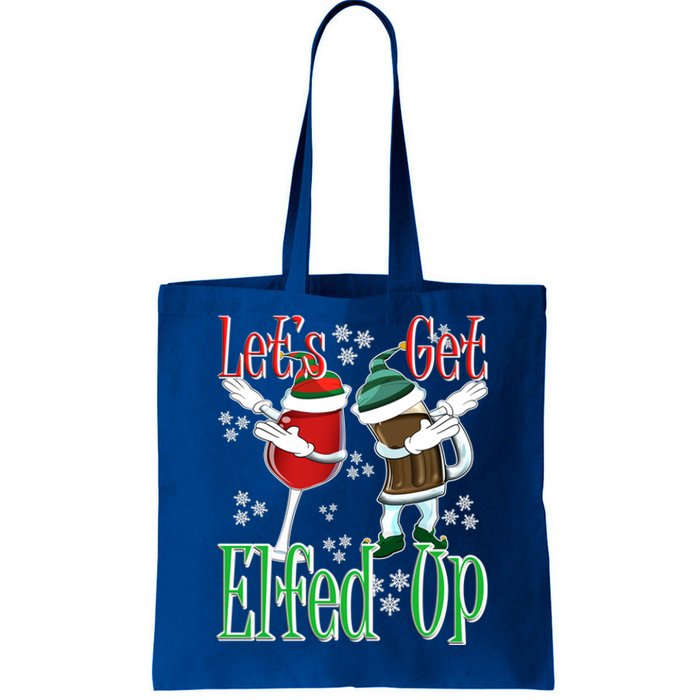 Let's Get Ed Up Christmas Dabbing Wine Beer Ing Gift Tote Bag