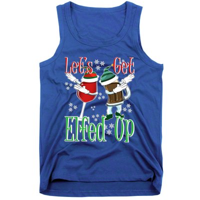 Let's Get Ed Up Christmas Dabbing Wine Beer Ing Gift Tank Top