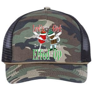 Let's Get Ed Up Christmas Dabbing Wine Beer Ing Gift Retro Rope Trucker Hat Cap