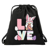 LOVE Gnome Easter Egg Cute Ears Rabbit Easter Day Drawstring Bag