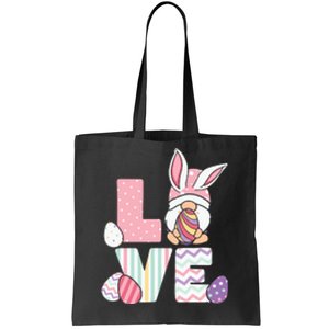 LOVE Gnome Easter Egg Cute Ears Rabbit Easter Day Tote Bag