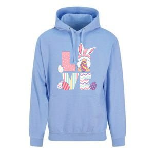 LOVE Gnome Easter Egg Cute Ears Rabbit Easter Day Unisex Surf Hoodie