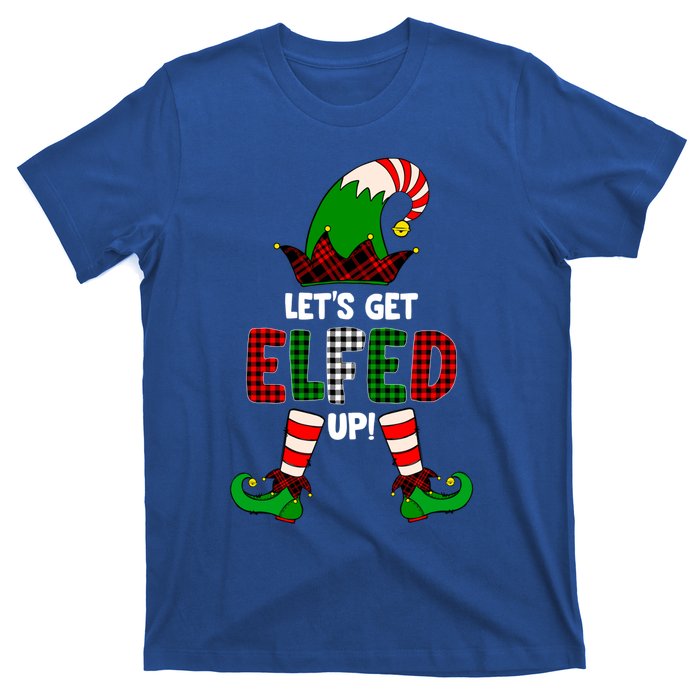 Lets Get Elfed Up Elf Christmas Family Matching Drunk Pajama Cute Gift T-Shirt