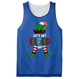 Lets Get Elfed Up Elf Christmas Family Matching Drunk Pajama Cute Gift Mesh Reversible Basketball Jersey Tank