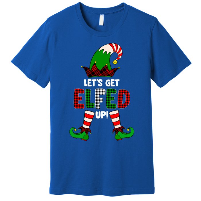 Lets Get Elfed Up Elf Christmas Family Matching Drunk Pajama Cute Gift Premium T-Shirt