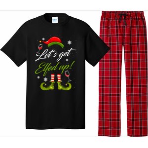 LetS Get Elfed Up Wine Ing Christmas Gift Pajama Set