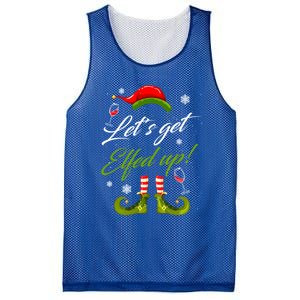 LetS Get Elfed Up Wine Ing Christmas Gift Mesh Reversible Basketball Jersey Tank