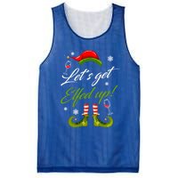 LetS Get Elfed Up Wine Ing Christmas Gift Mesh Reversible Basketball Jersey Tank