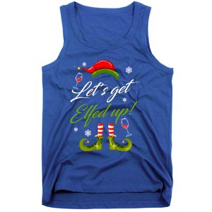 LetS Get Elfed Up Wine Ing Christmas Gift Tank Top