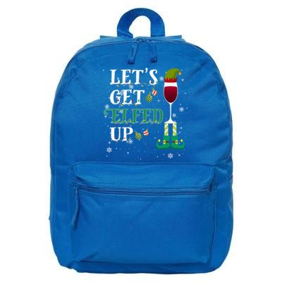 Let's Get Elfed Up Christmas Beer Elf Ing Wine Costume Gift 16 in Basic Backpack