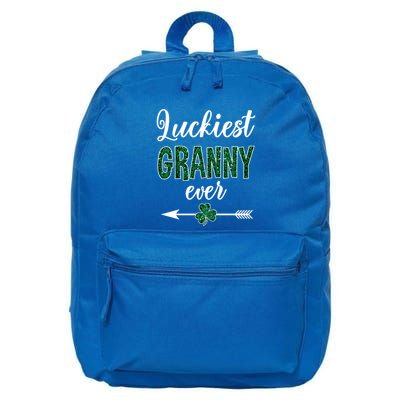 Luckiest Granny Ever Patrick Day Funny Granny Gift Great Gift 16 in Basic Backpack