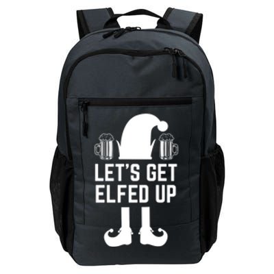 Let's Get Elfed Up Christmas Beer Elf Xmas Ing Costume Gift Daily Commute Backpack