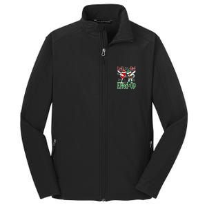 Let's Get Elfed Up Christmas Dabbing Wine Beer Ing Gift Core Soft Shell Jacket