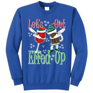 Let's Get Elfed Up Christmas Dabbing Wine Beer Ing Gift Sweatshirt