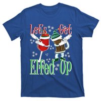 Let's Get Elfed Up Christmas Dabbing Wine Beer Ing Gift T-Shirt