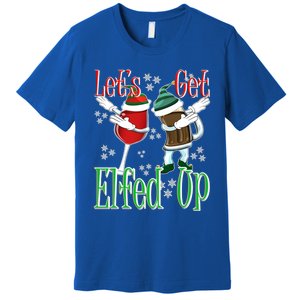 Let's Get Elfed Up Christmas Dabbing Wine Beer Ing Gift Premium T-Shirt