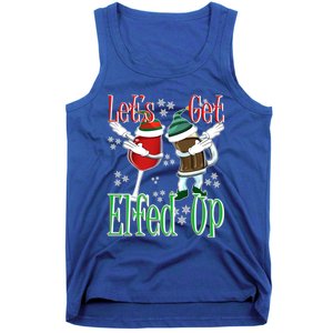 Let's Get Elfed Up Christmas Dabbing Wine Beer Ing Gift Tank Top