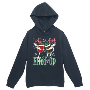 Let's Get Elfed Up Christmas Dabbing Wine Beer Ing Gift Urban Pullover Hoodie