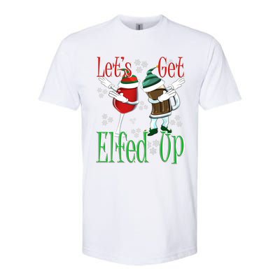 Let's Get Elfed Up Christmas Dabbing Wine Beer Ing Gift Softstyle® CVC T-Shirt