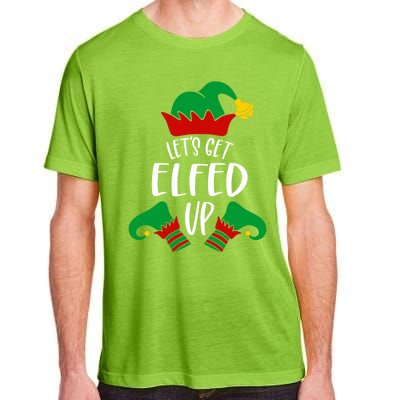 Let's Get Elfed Up Christmas Pajama Xmas Costume Boy Girl Cute Gift Adult ChromaSoft Performance T-Shirt