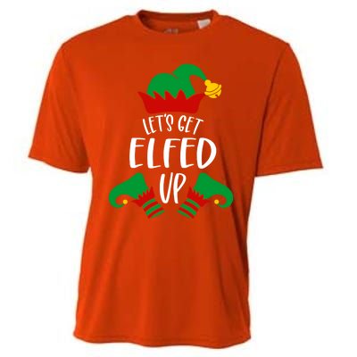 Let's Get Elfed Up Christmas Pajama Xmas Costume Boy Girl Cute Gift Cooling Performance Crew T-Shirt