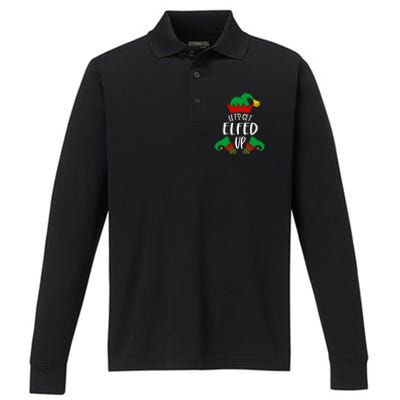 Let's Get Elfed Up Christmas Pajama Xmas Costume Boy Girl Cute Gift Performance Long Sleeve Polo