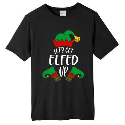 Let's Get Elfed Up Christmas Pajama Xmas Costume Boy Girl Cute Gift Tall Fusion ChromaSoft Performance T-Shirt